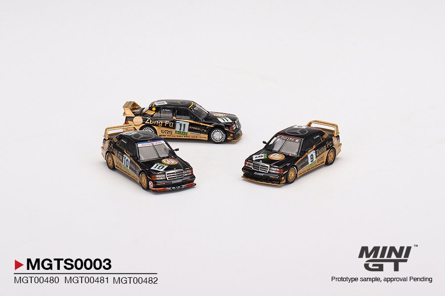 Hot Wheels Mercedes-Benz 190E 2.5-16 Evolution II 1991 Macau Guia Race of Macau AMG/Zung Fu 3 Cars Set
