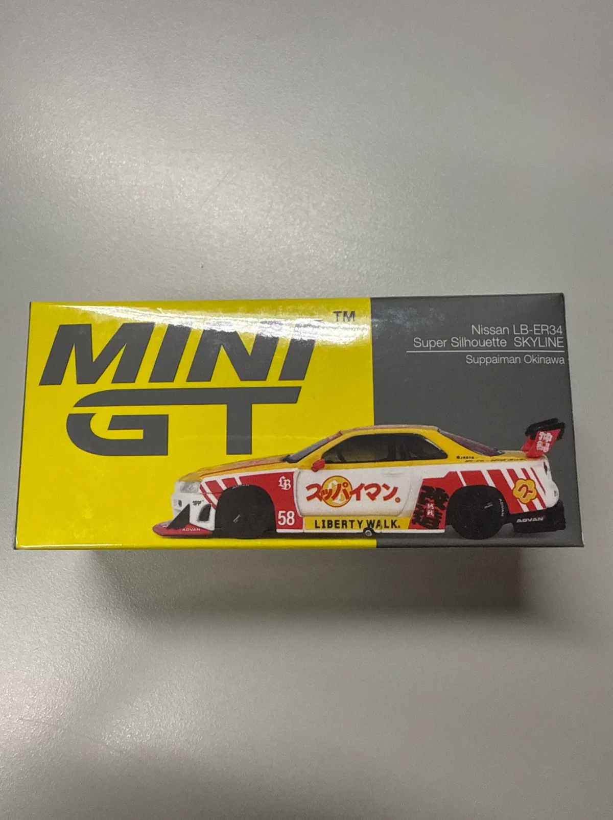 2026 Nissan LB-ER34 Super Silhouette SKYLINE Suppaiman Okinawa White: Box: Image 3