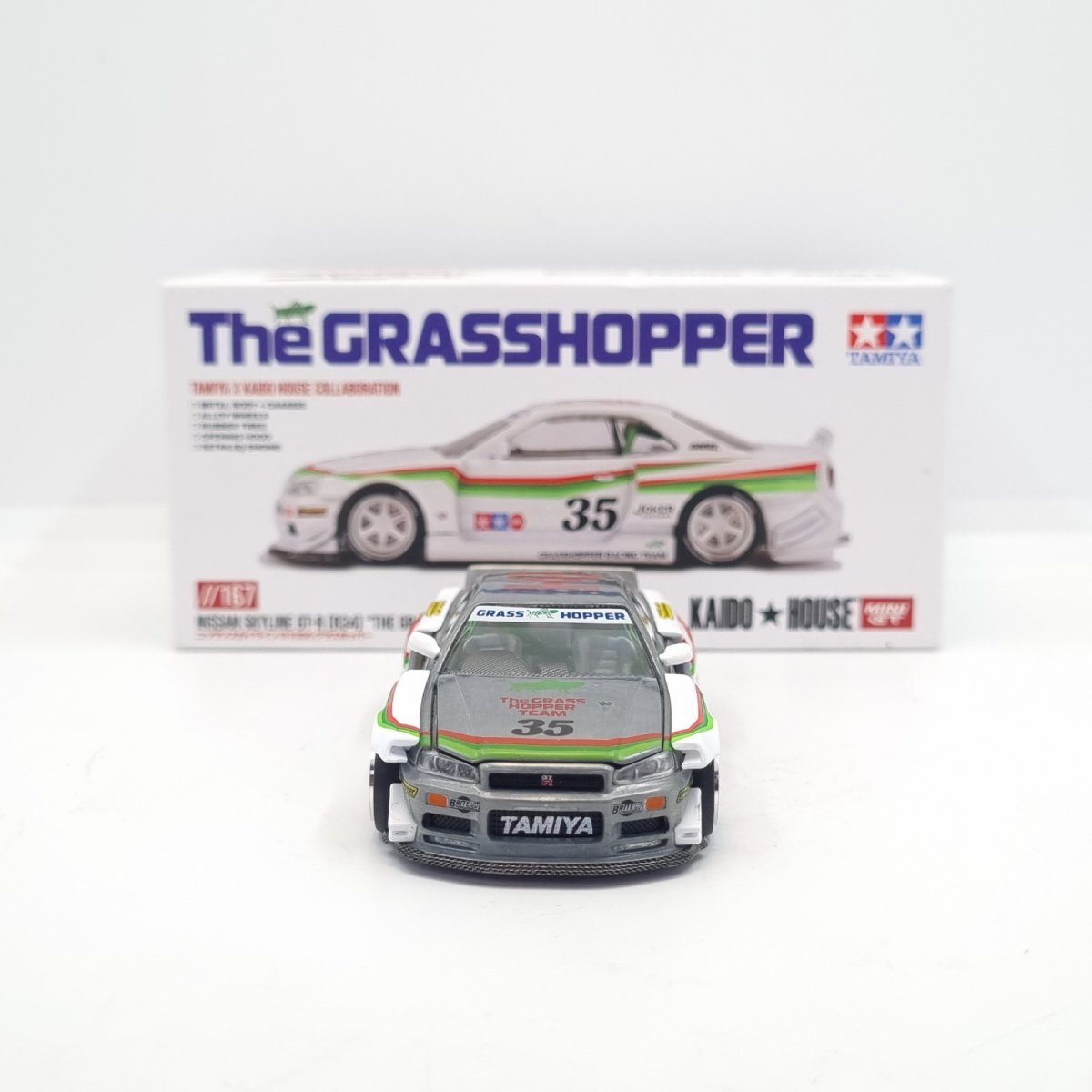 2025 Nissan Skyline GT-R (R34) Tamiya x Kaido House "The Grasshopper" V1 ZAMAC: Image 4
