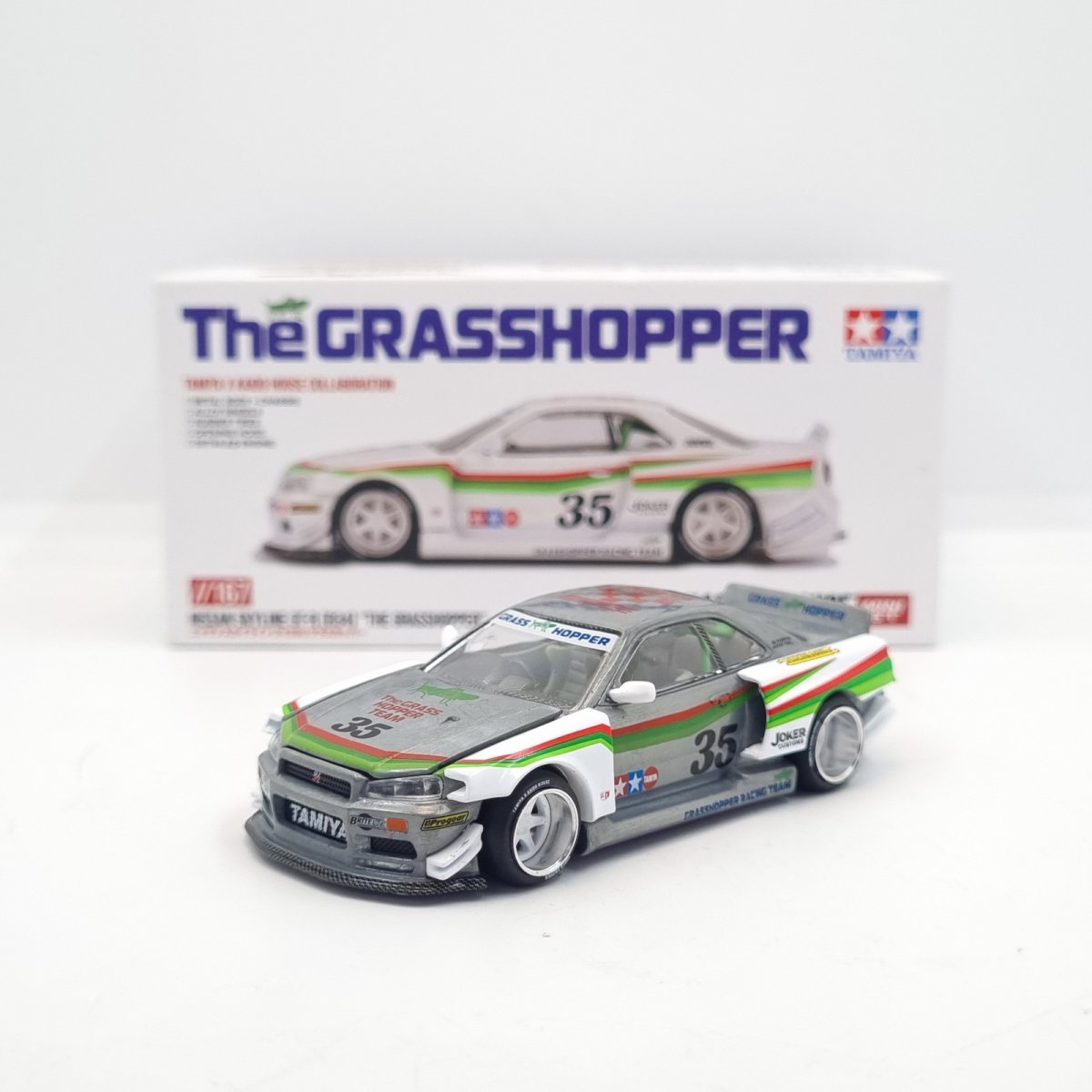 2025 Nissan Skyline GT-R (R34) Tamiya x Kaido House "The Grasshopper" V1 ZAMAC: Image 2