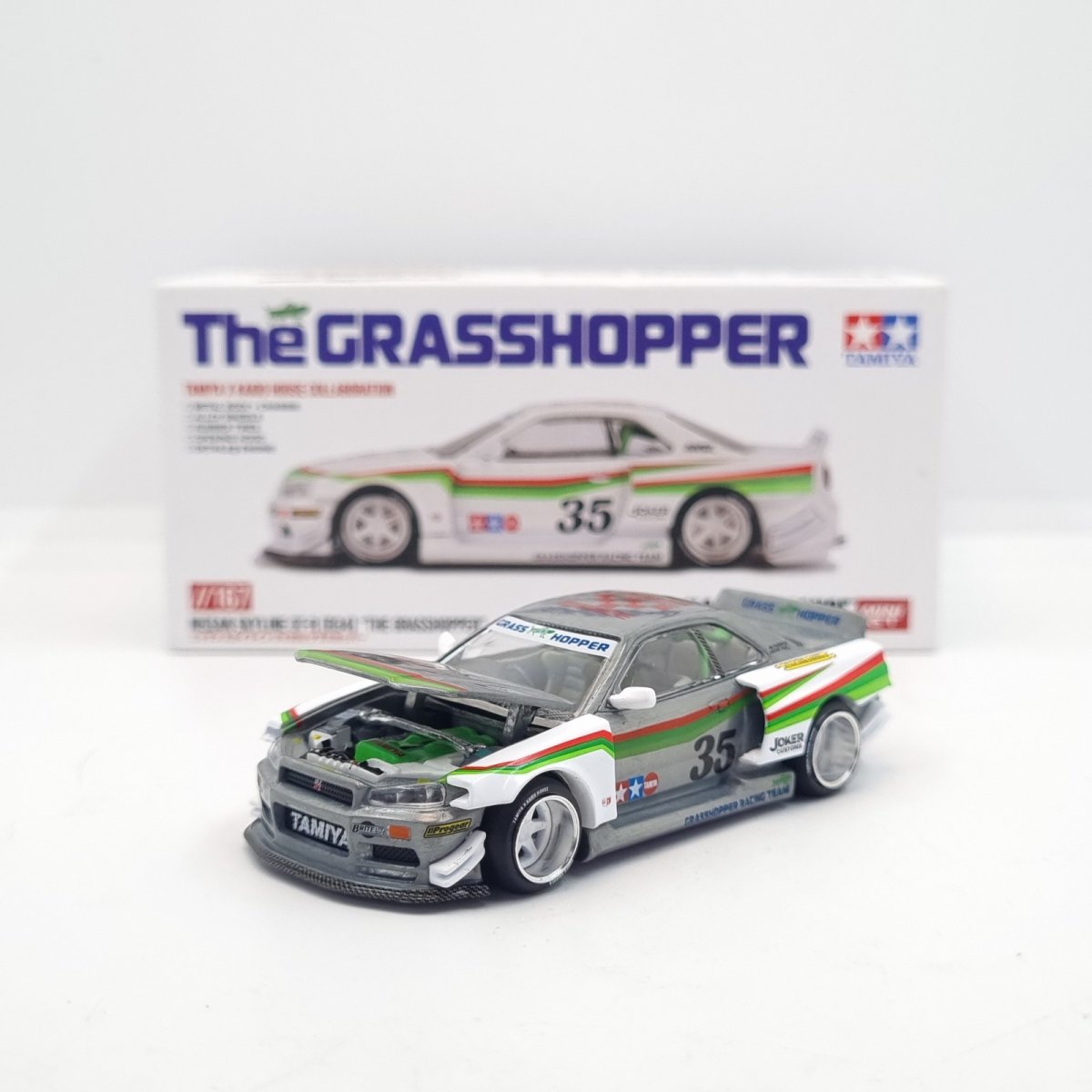2025 Nissan Skyline GT-R (R34) Tamiya x Kaido House "The Grasshopper" V1 ZAMAC: Image 3