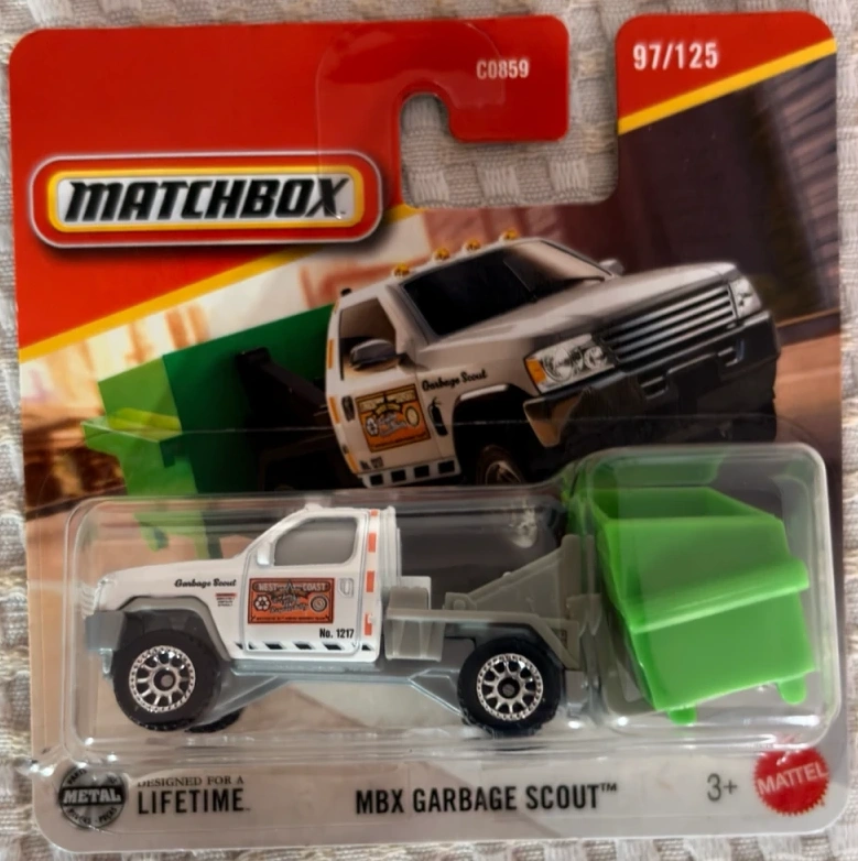 2025 MBX Garbage Scout White: Short Card: Image 2