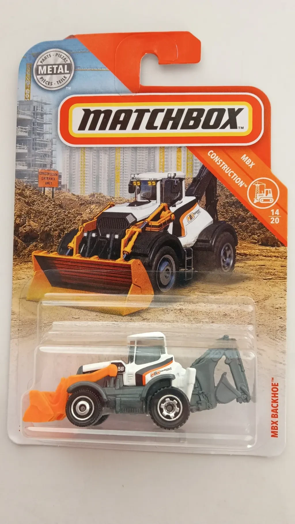 2019 MBX Backhoe White: Long Card: Image 2
