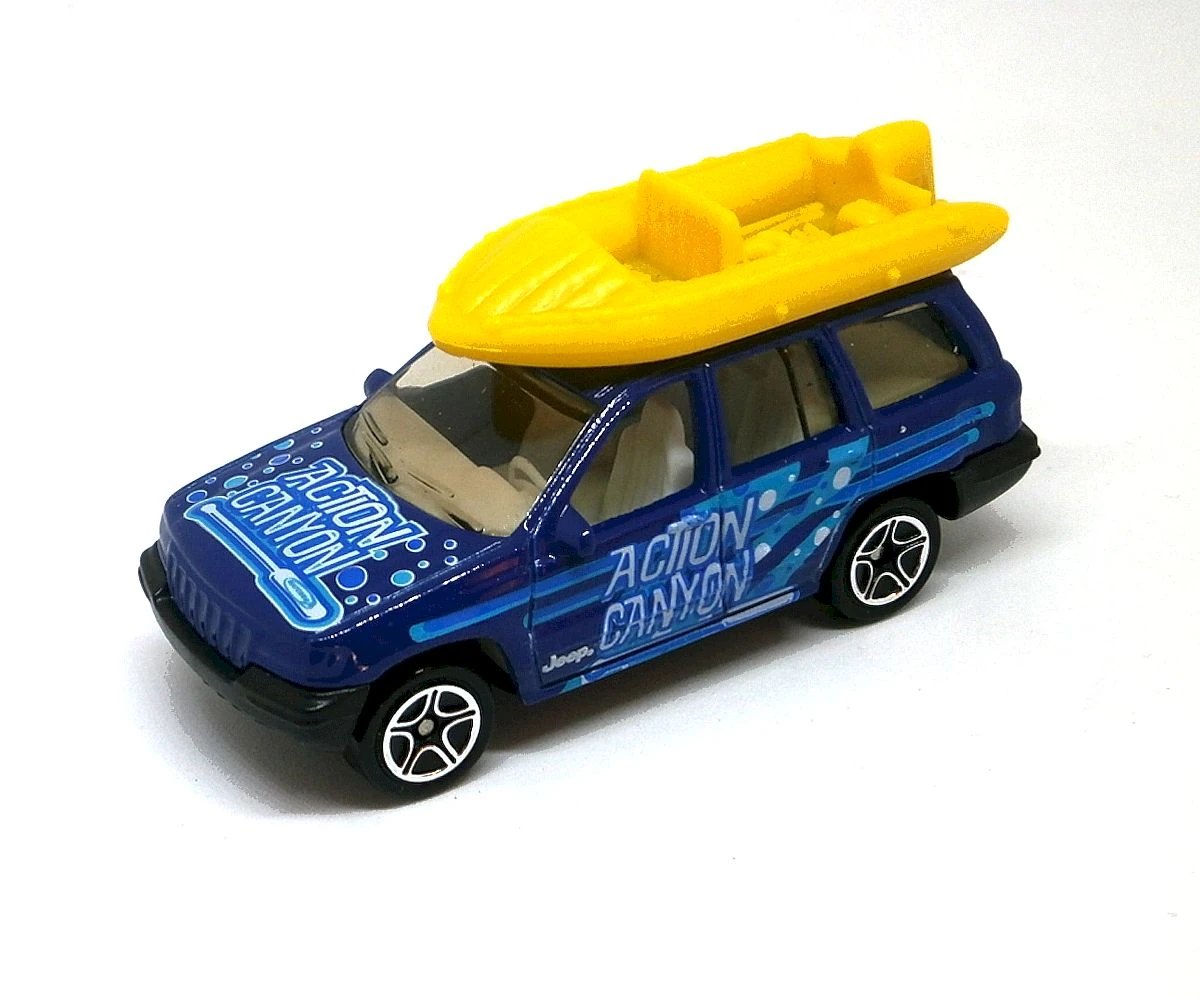 Hot Wheels Jeep Grand Cherokee with Raft Boat