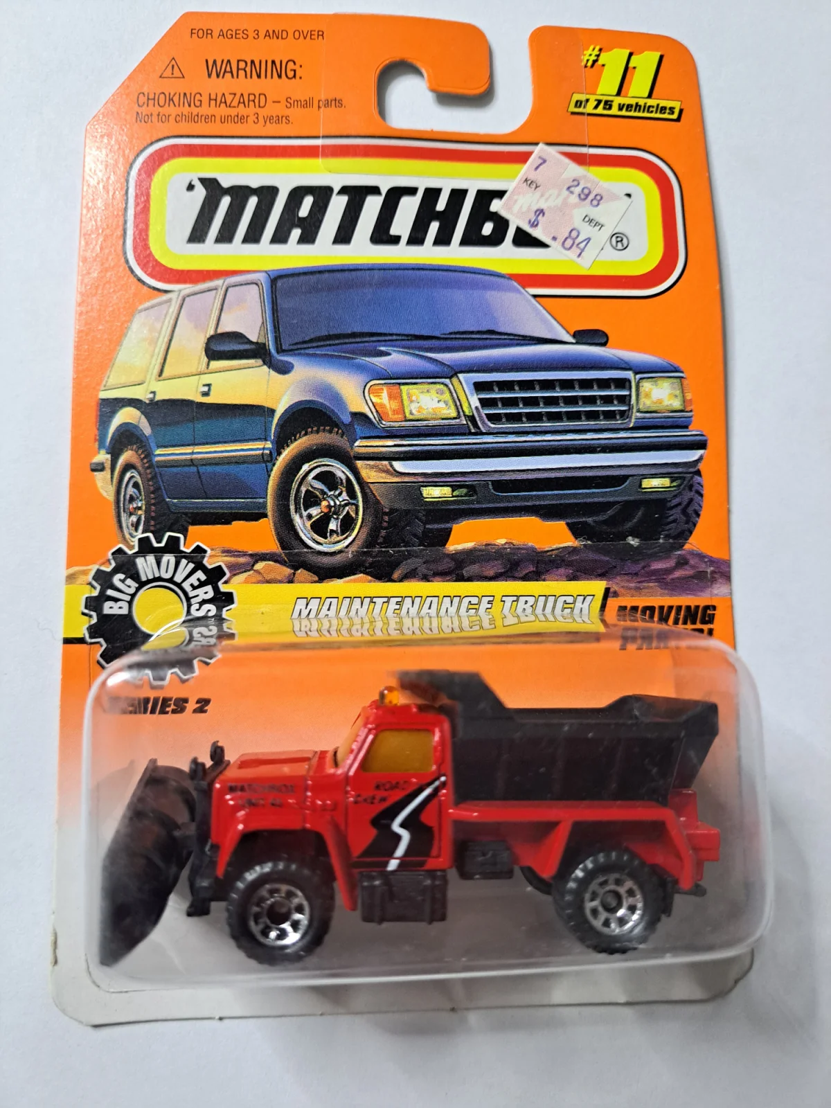 1998 Maintenance Truck Orange: Long Card: Image 2