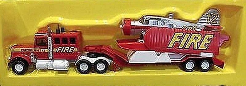 Hot Wheels Peterbilt Fire Spotter Plane Transporter