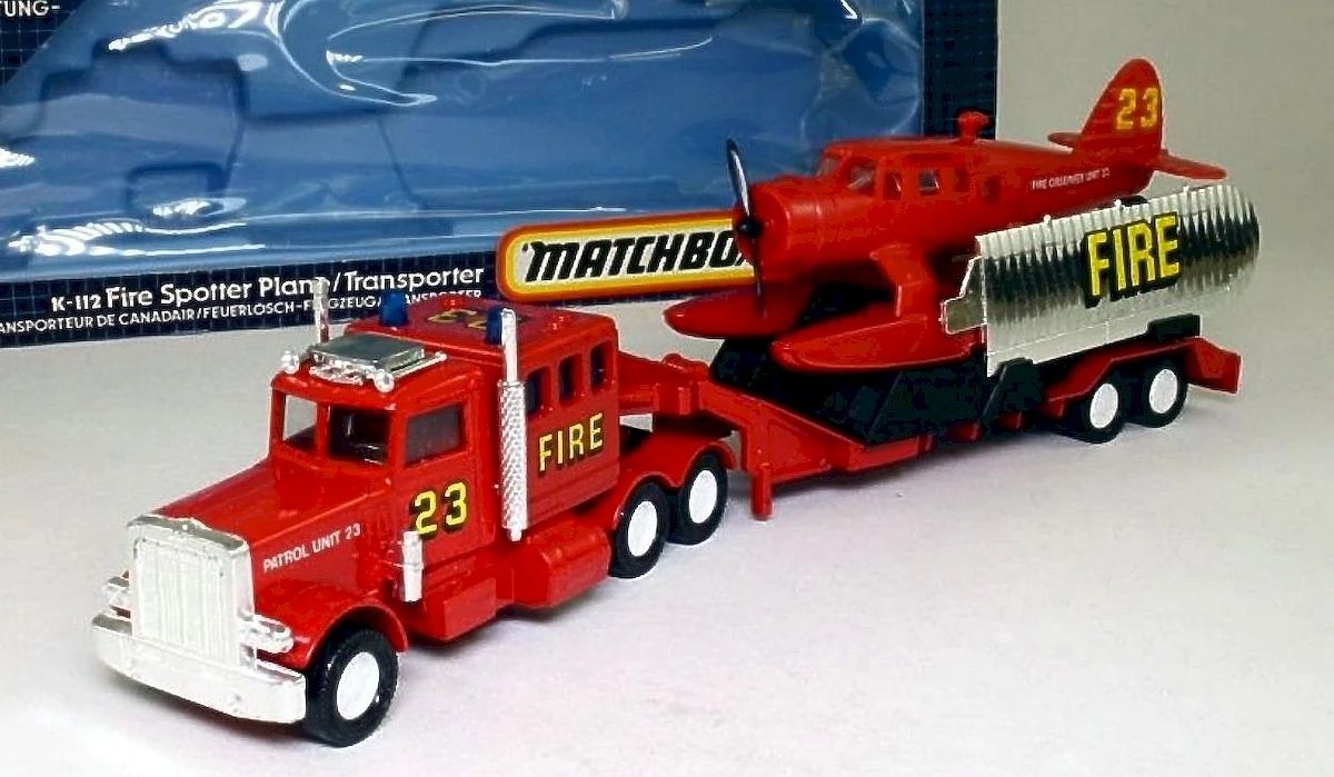 Hot Wheels Fire Spotter Plane Transporter