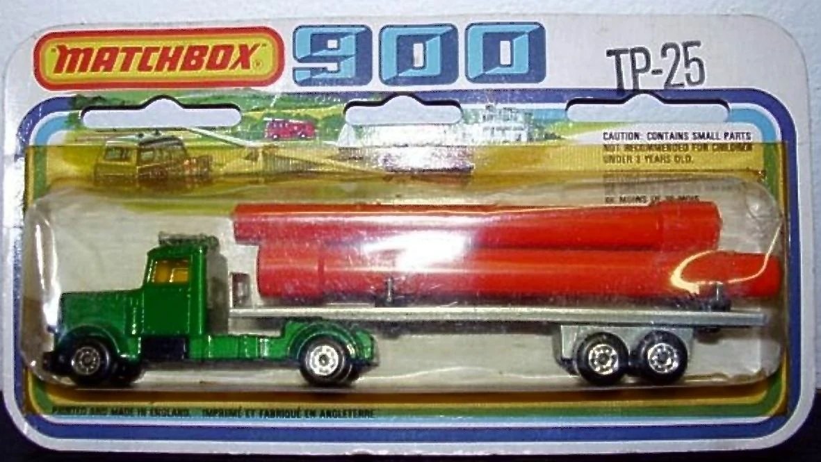 Hot Wheels Long Haul Truck and Pipe Trailer