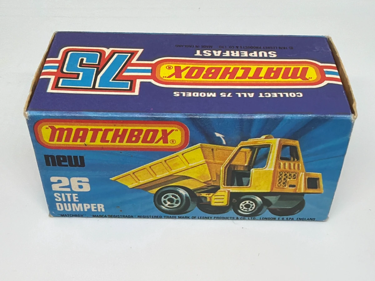 1977 Site Dumper Yellow: Box: Image 3