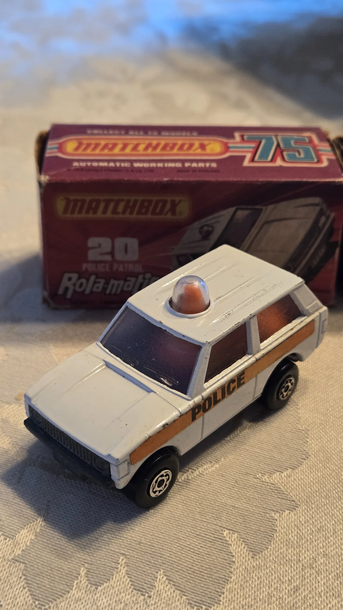 1975 Police Patrol White: Box: Image 3