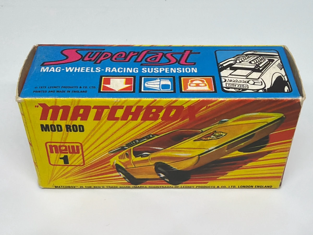 1972 Mod Rod Yellow: Box: Image 2