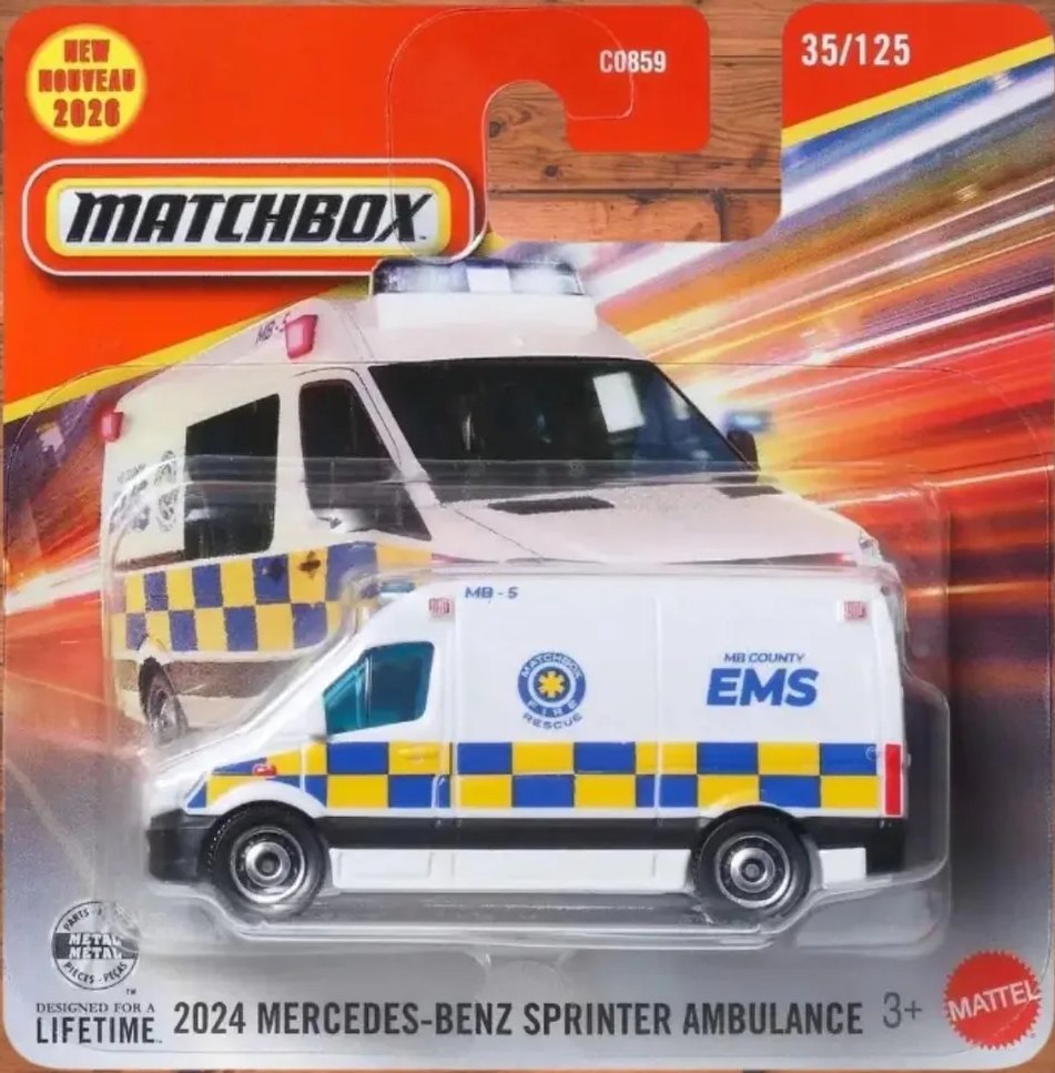 Hot Wheels 2024 Mercedes-Benz Sprinter Ambulance(New)