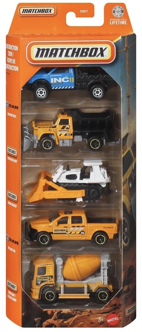 Hot Wheels Construction Crew 5-Pack