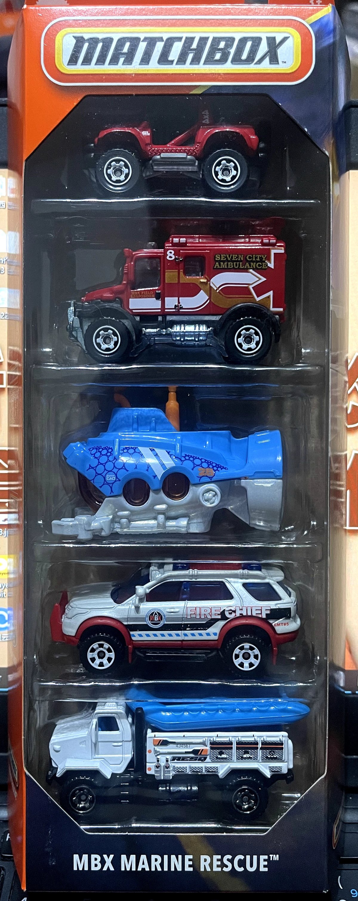Hot Wheels MBX Marine Rescue 5-Pack