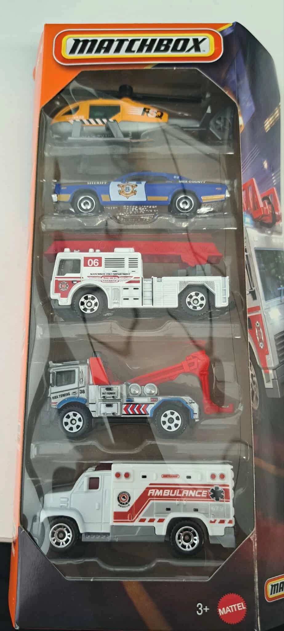 Hot Wheels MBX Rescue V (JBX37) 5-Pack