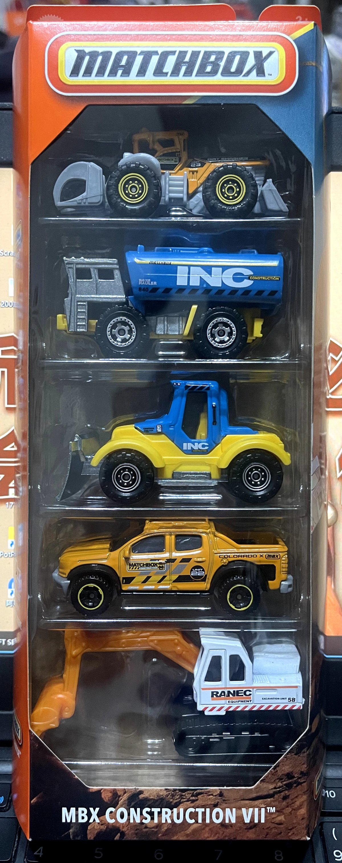 Hot Wheels MBX Construction V 5-Pack