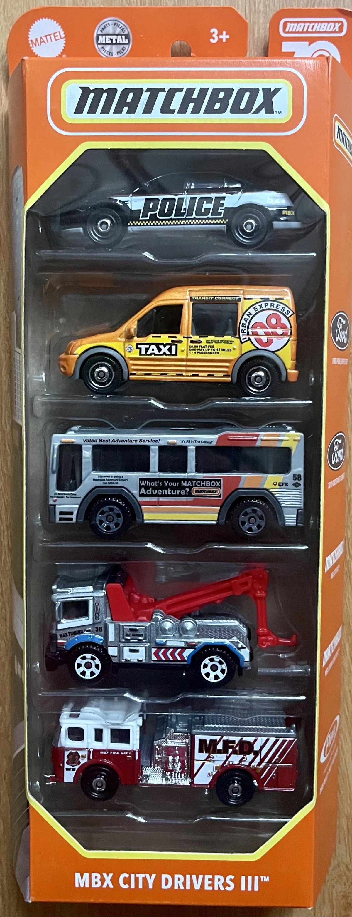 Hot Wheels MBX City Drivers III 5-Pack