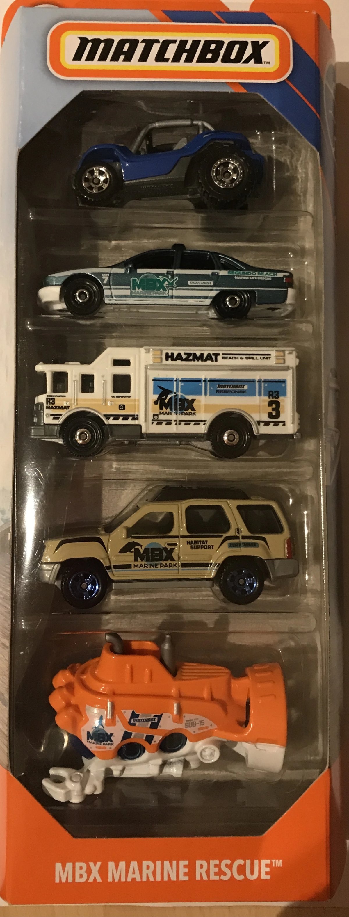 Hot Wheels MBX Marine Rescue 5-Pack