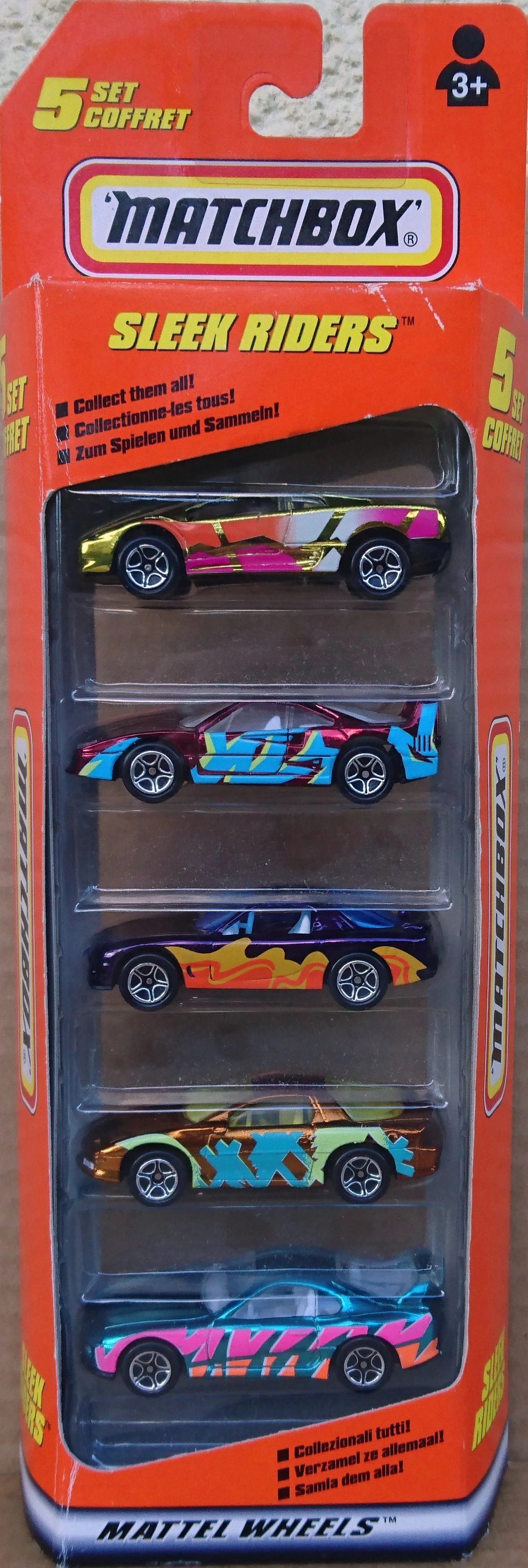 Hot Wheels Sleek Riders 5-Pack