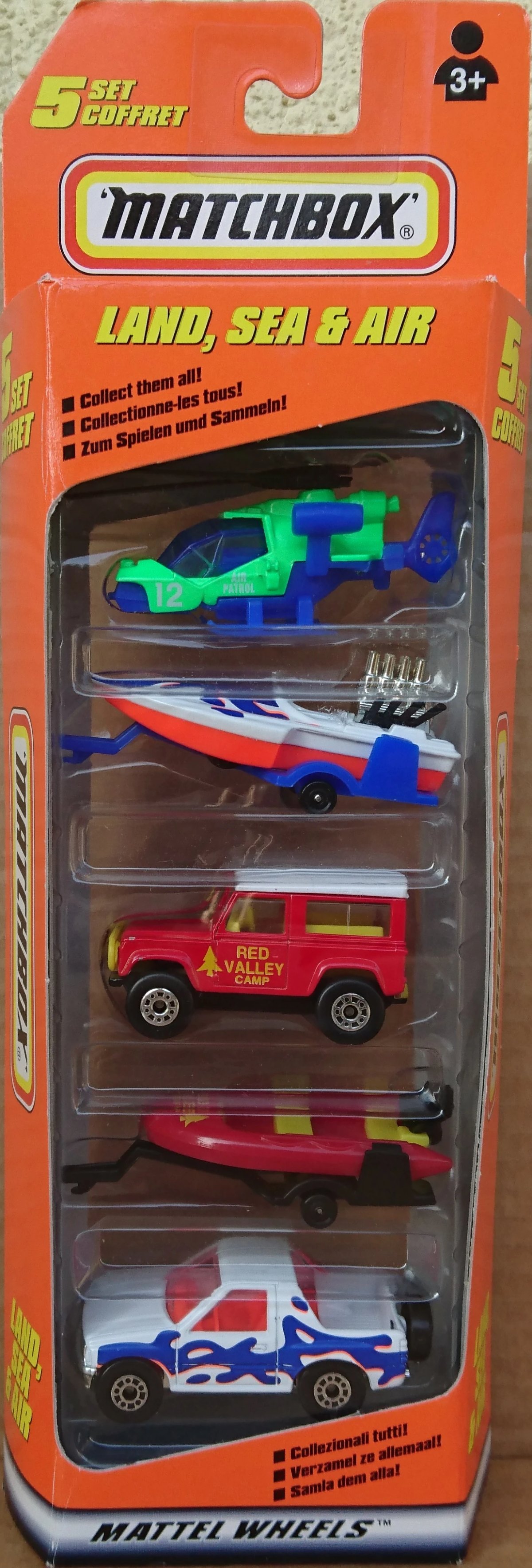 Hot Wheels Land Sea & Air 5-Pack