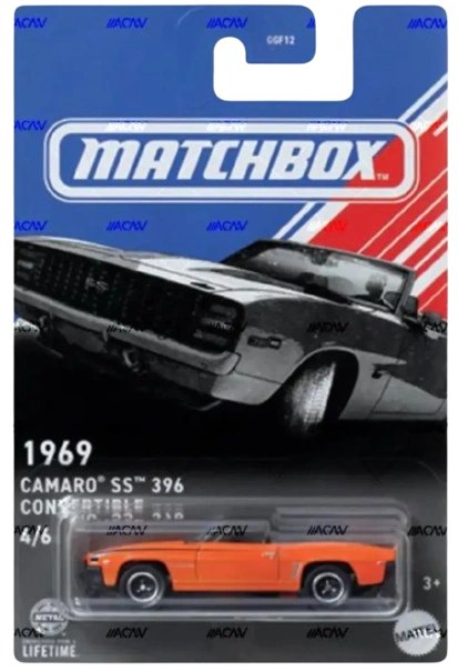 Hot Wheels 1969 Camaro SS 396 Convertible