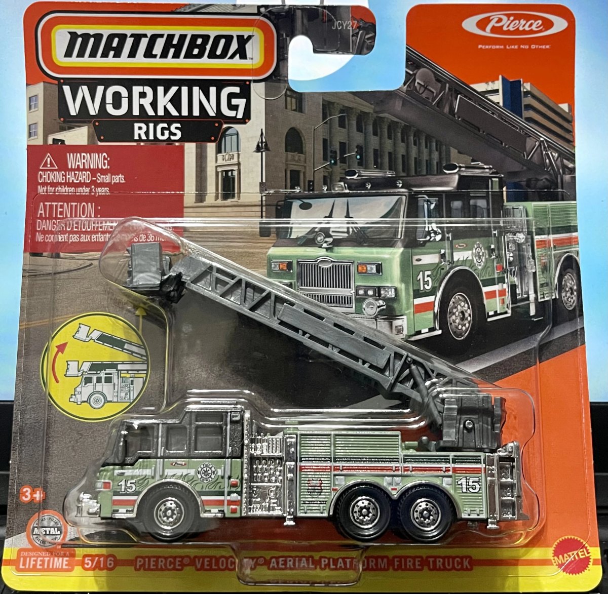 Hot Wheels Pierce Velocity Aerial Platform Fire Truck