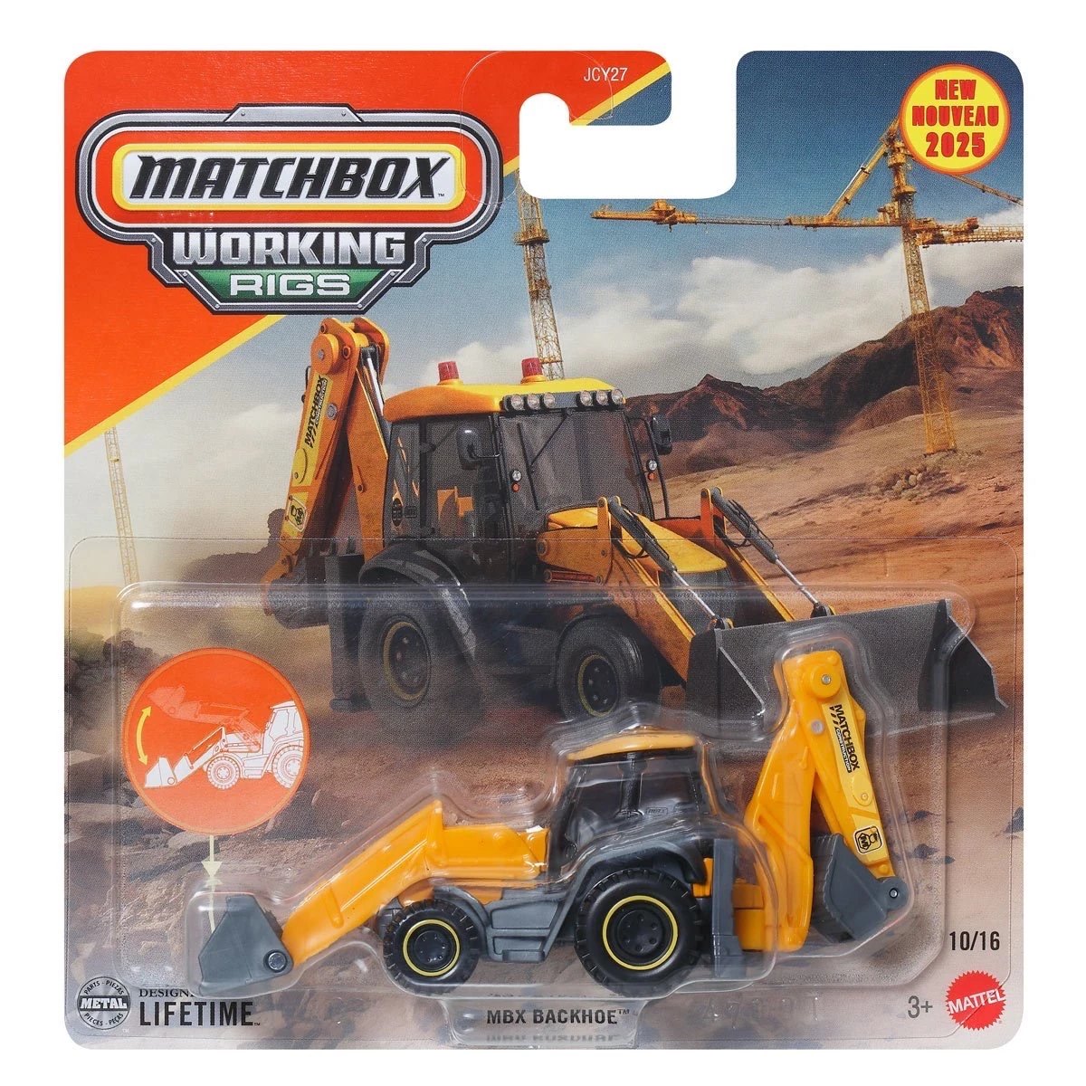 Hot Wheels MBX Backhoe