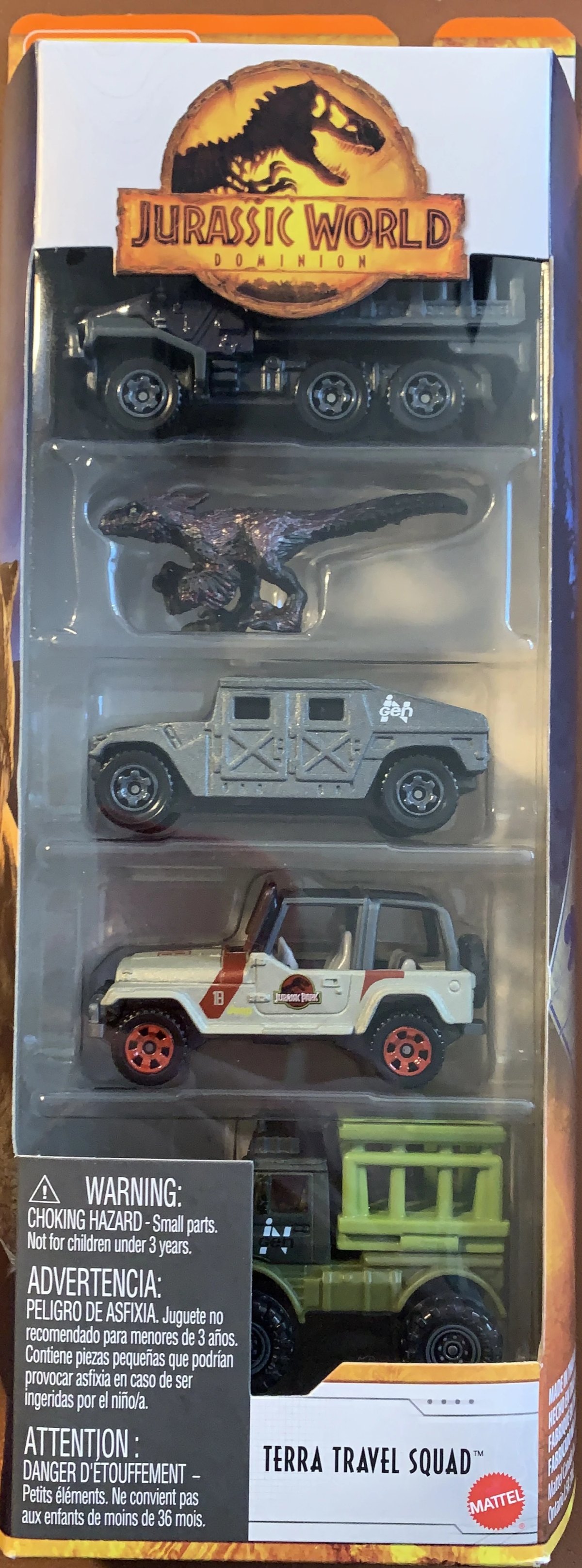 Hot Wheels Jurassic World Dominion: Terra Travel Squad 5-Pack