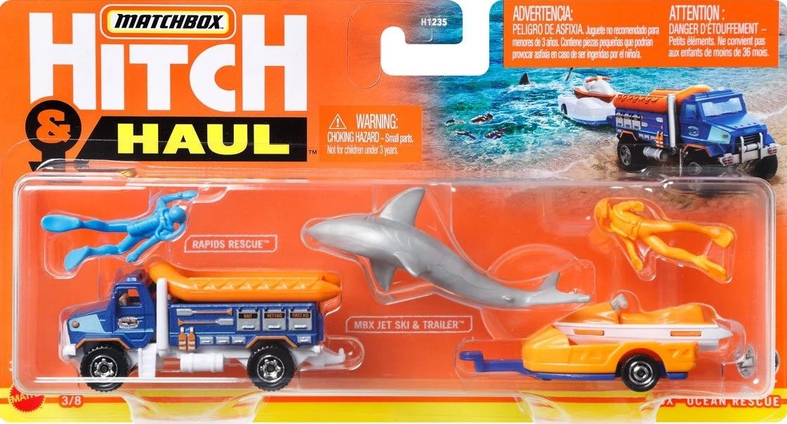 Hot Wheels MBX Jet Ski & Trailer