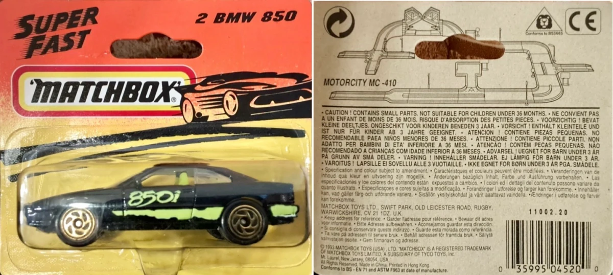 1994 BMW 850i Black: Short Card: Image 6