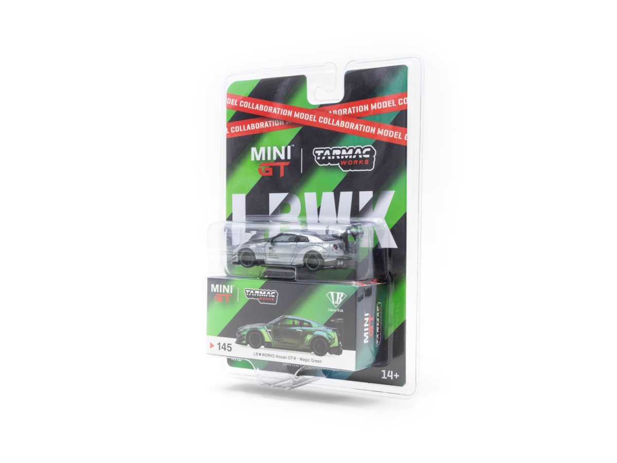 Hot Wheels LB★WORKS Nissan GT-R (R35) Magic Green Type 2, Rear Wing ver 3