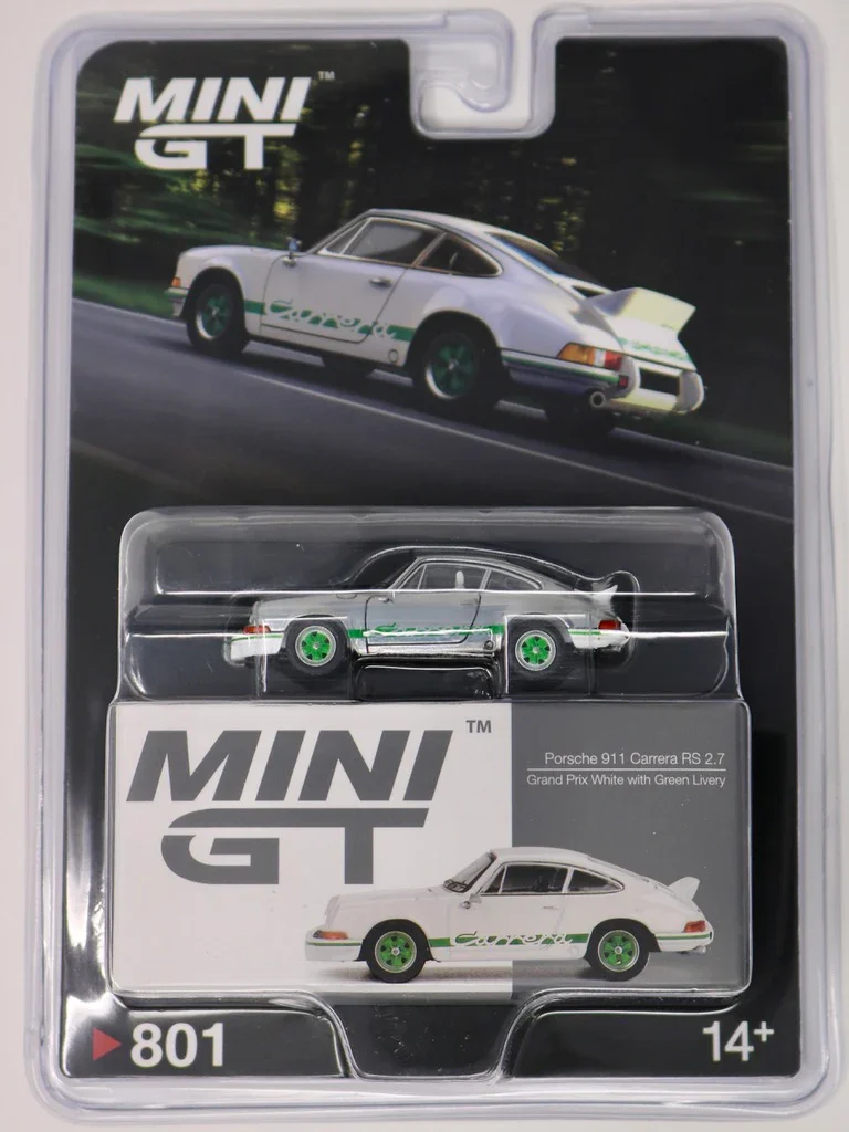 Hot Wheels Porsche 911 Carrera RS 2.7 Grand Prix White with Green Livery