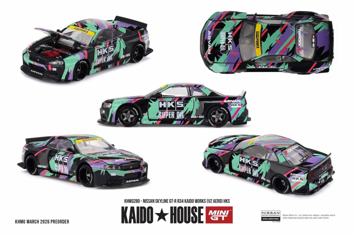 Hot Wheels Nissan Skyline GT-R (R34) Kaido Works (V2 Aero)