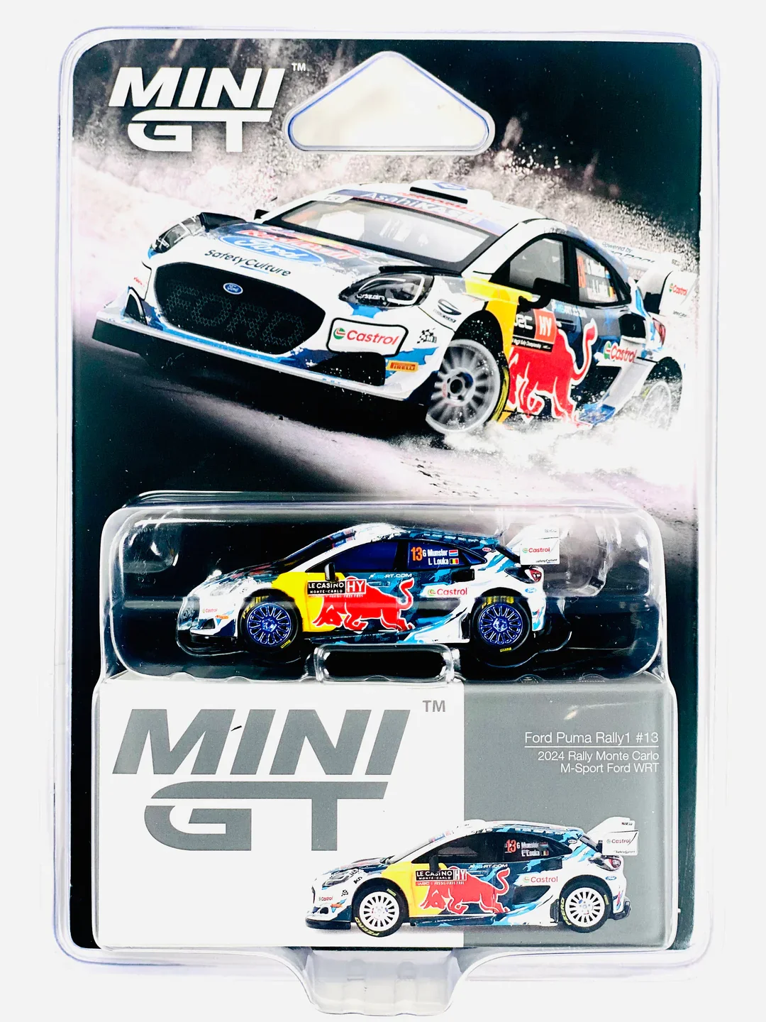 Hot Wheels Ford Puma Rally1 #13 M-Sport WRT 2024 Rally Monte Carlo