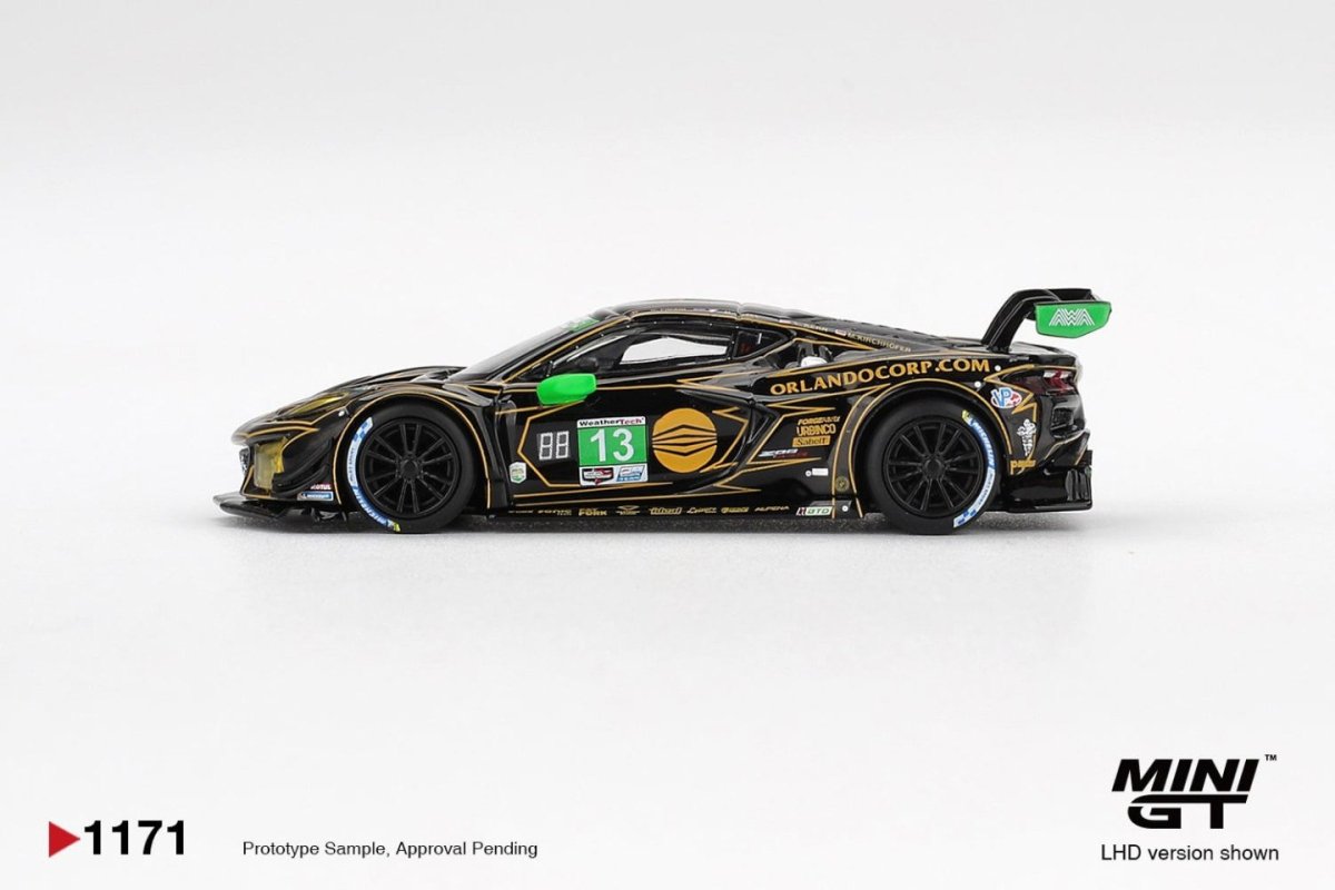 2025 Chevrolet Corvette Z06 GT3.R #13 AWA 2025 IMSA Daytona 24 Hrs Black: Image 3