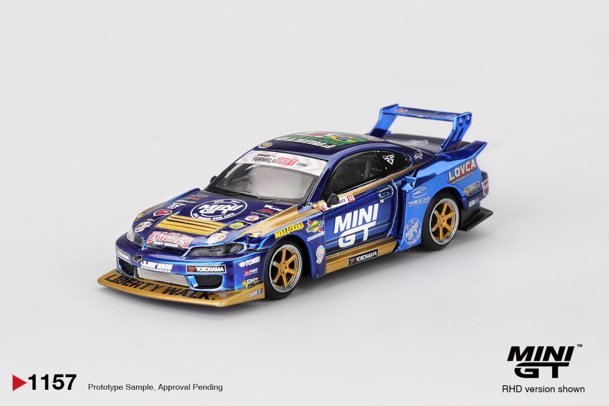Hot Wheels Nissan LB-Super Silhouette S15 Silvia #555 Team Mini GT Liberty Walk 2025 Formula Drift