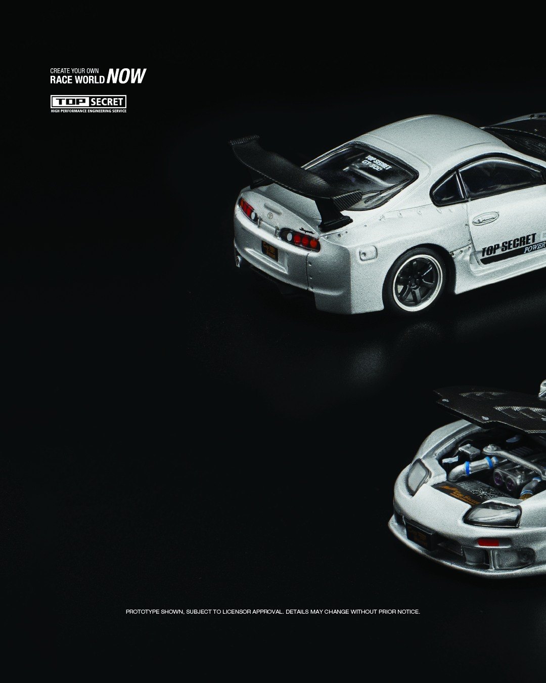 2025 Top Secret GT300 Supra Silver: No package: Image 3