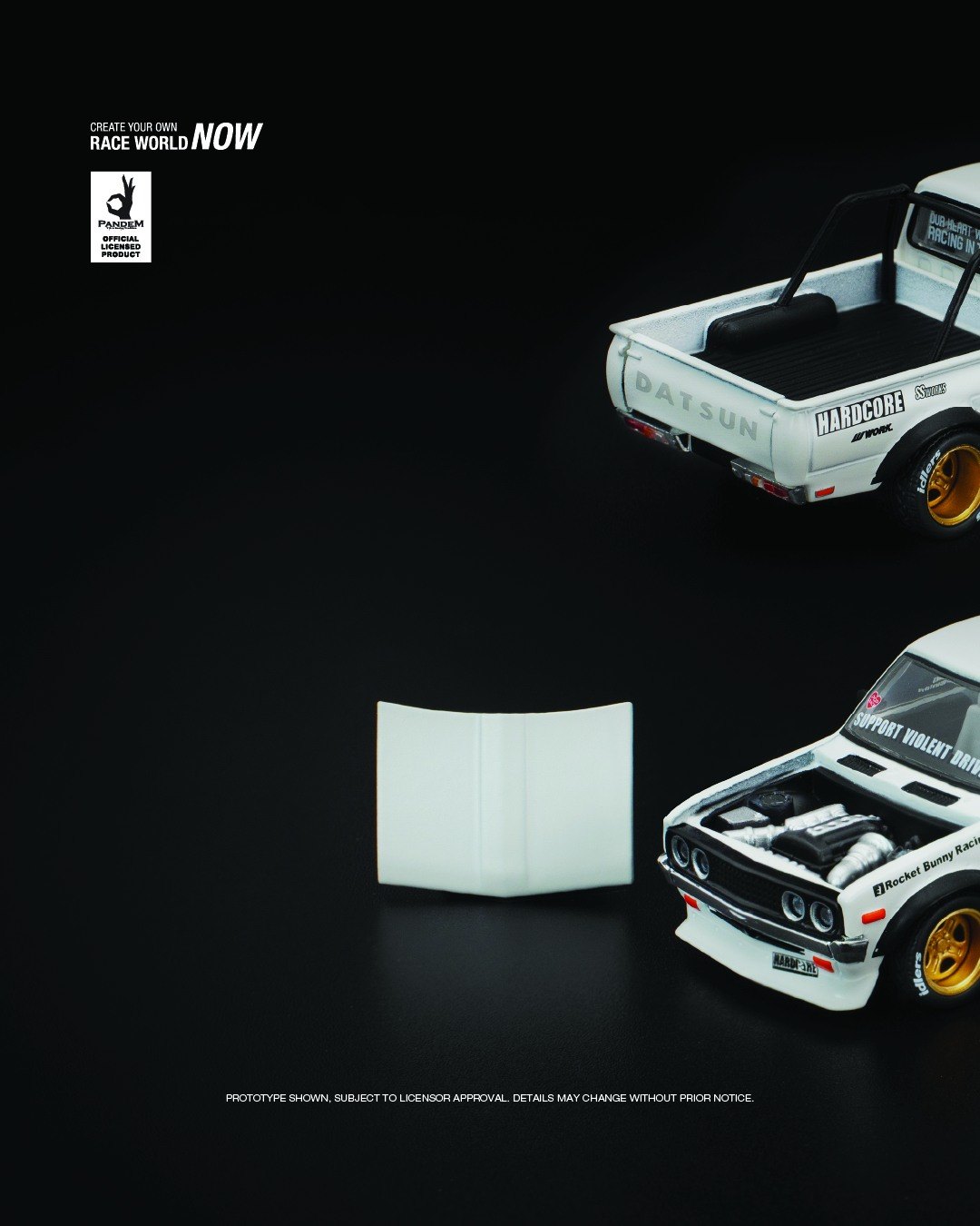 2025 Pandem Datsun 620 White: No package: Image 3