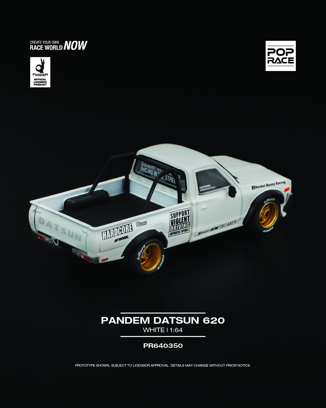 2025 Pandem Datsun 620 White: No package: Image 2