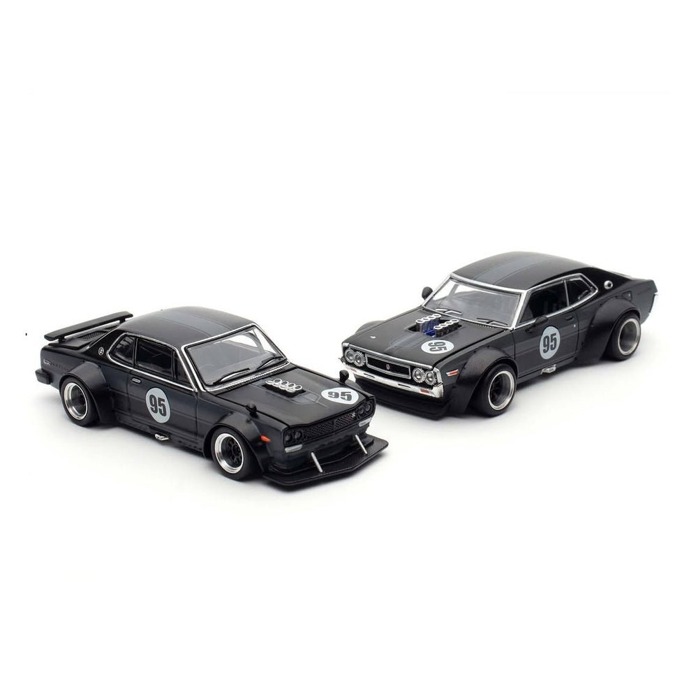 2025 Daigo Saito Skyline GT-R V8 Drift Hakosuka & Datsun Laurel C130 Special Box Set Black: Image 2