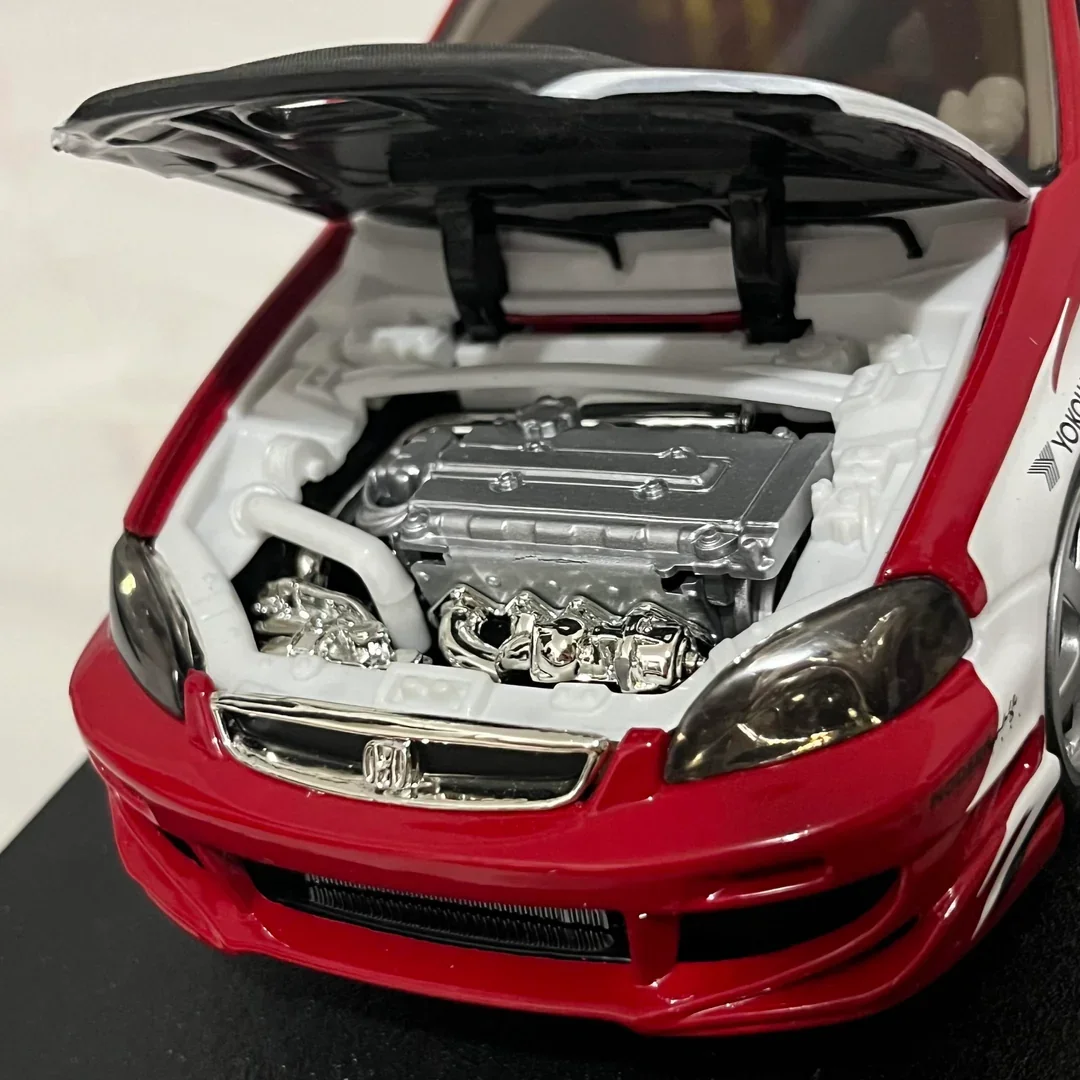 2001 Custom Honda Civic SI Red: Image 2
