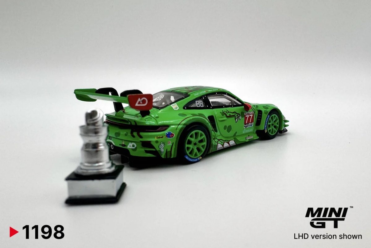 2024 Porsche 911 GT3 R  #77 GTD PRO AO Racing 2024 IMSA Rexy Show Car w/ Trophy Green: No package: Image 2