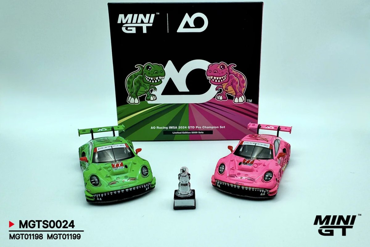 2024 Porsche 911 GT3 R  #77 GTD PRO AO Racing 2024 IMSA Rexy Show Car w/ Trophy Green: No package: Image 5