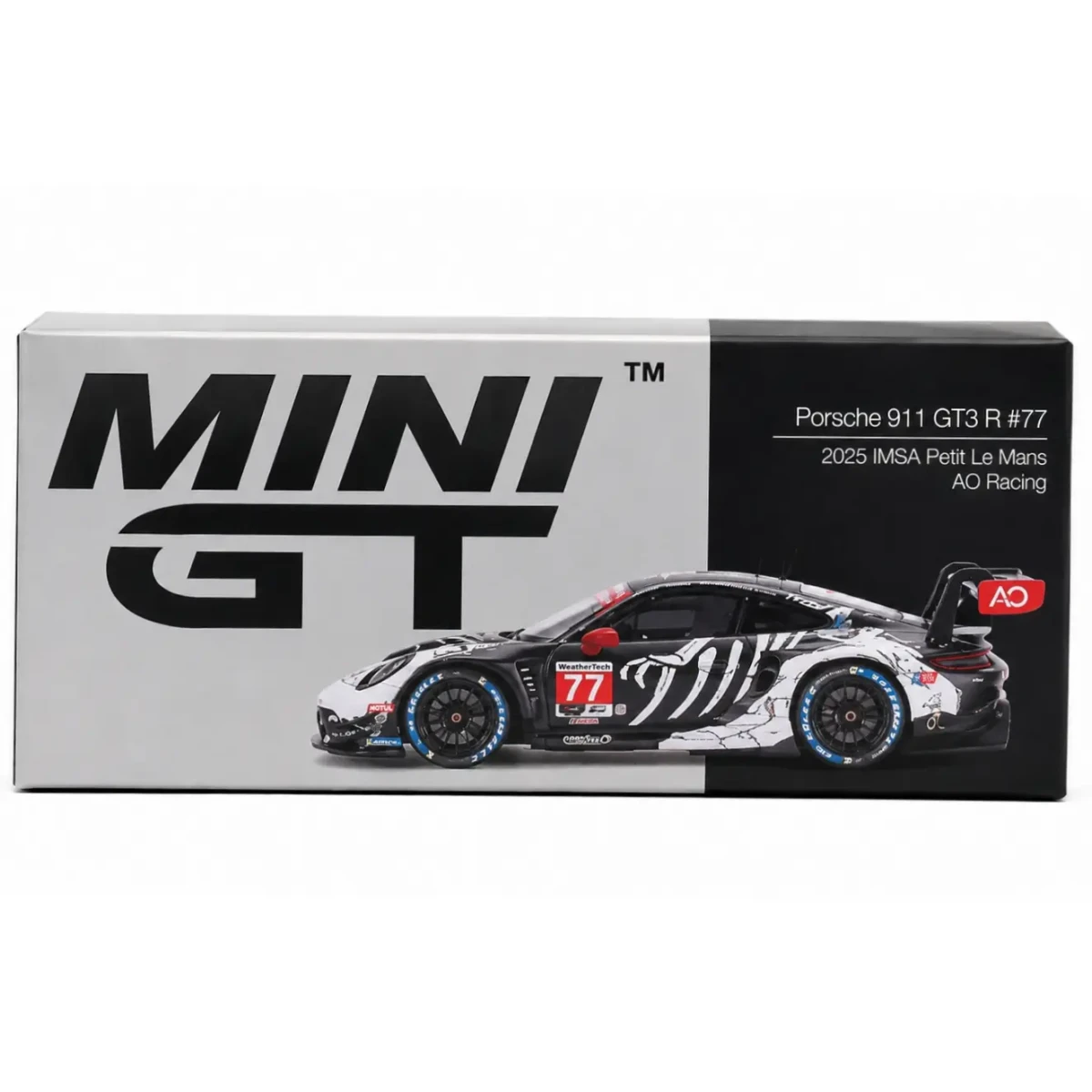2026 Porsche 911 GT3 R #77 AO Racing 2025 IMSA Petit Le Mans Black: Box: Image 2