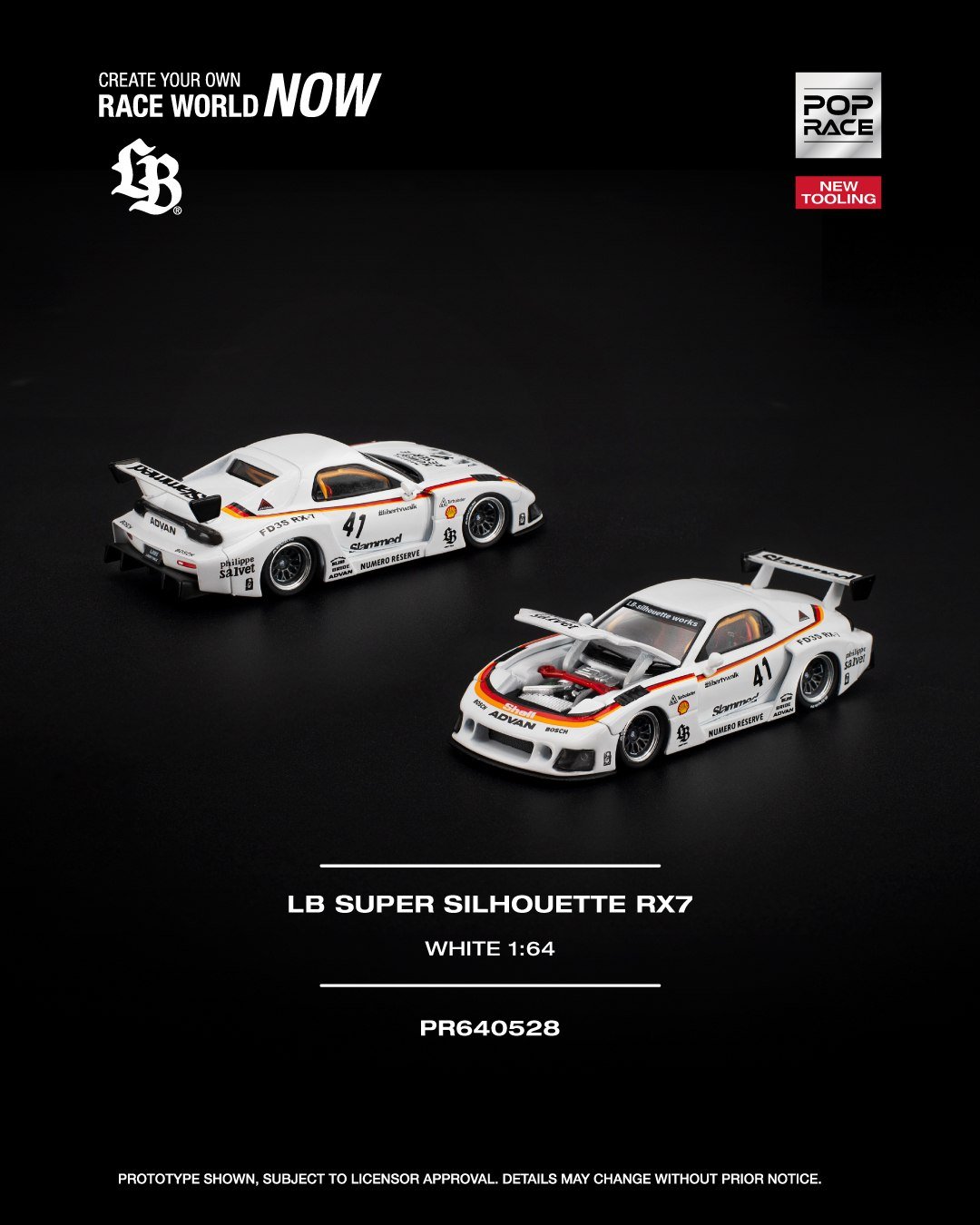 2026 LB Super Silhouette RX7 (FD3S) White: Image 3