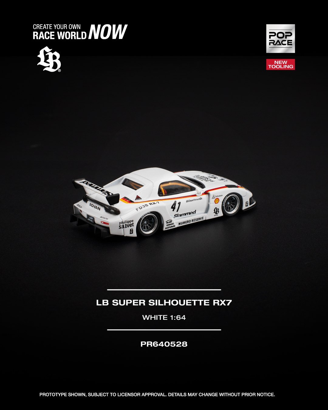 2026 LB Super Silhouette RX7 (FD3S) White: Image 2