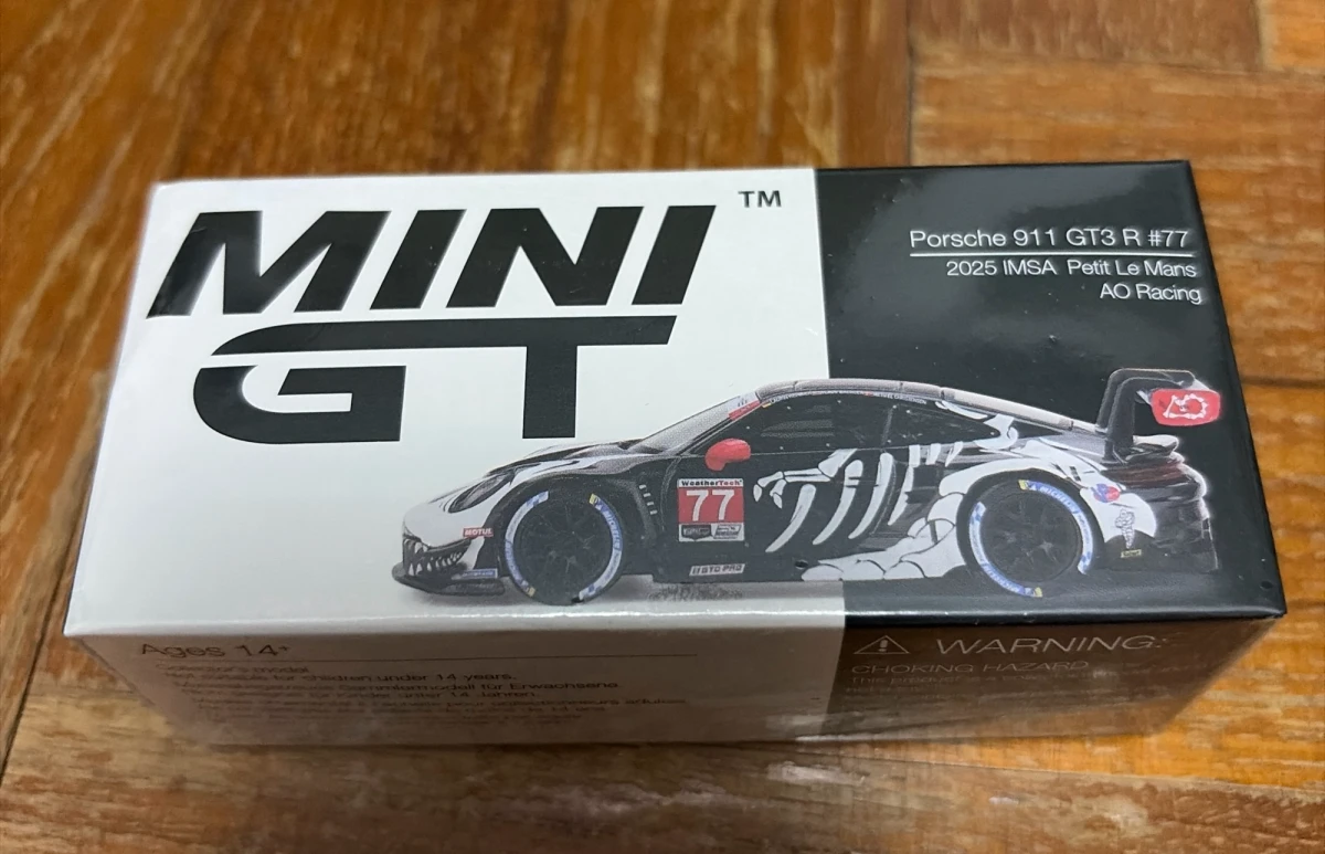 2026 Porsche 911 GT3 R #77 AO Racing 2025 IMSA Petit Le Mans Black: Box: Image 2