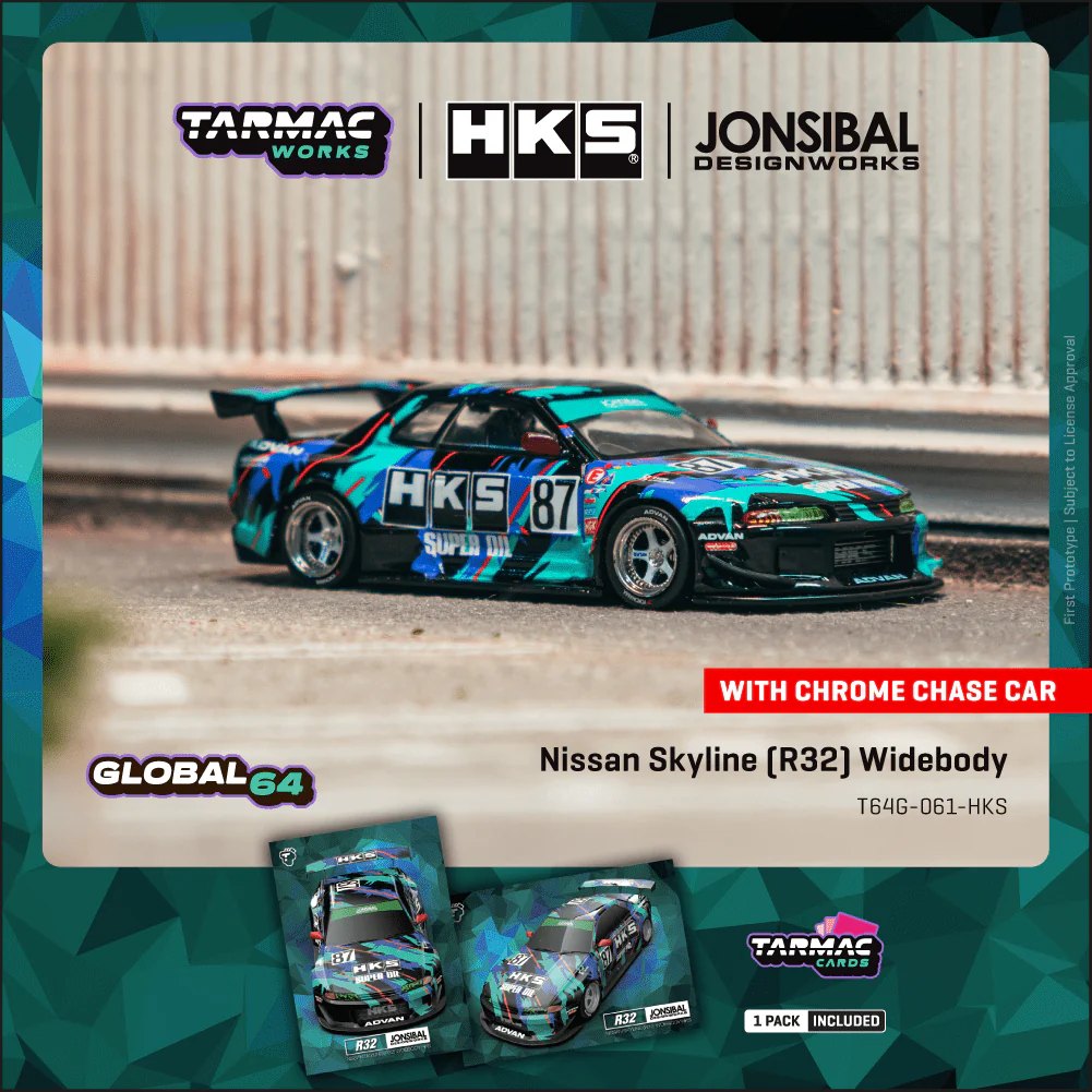 2026 Nissan Skyline (R32) Widebody HKS with Tarmac Cards Combo Set: No package: Image 6