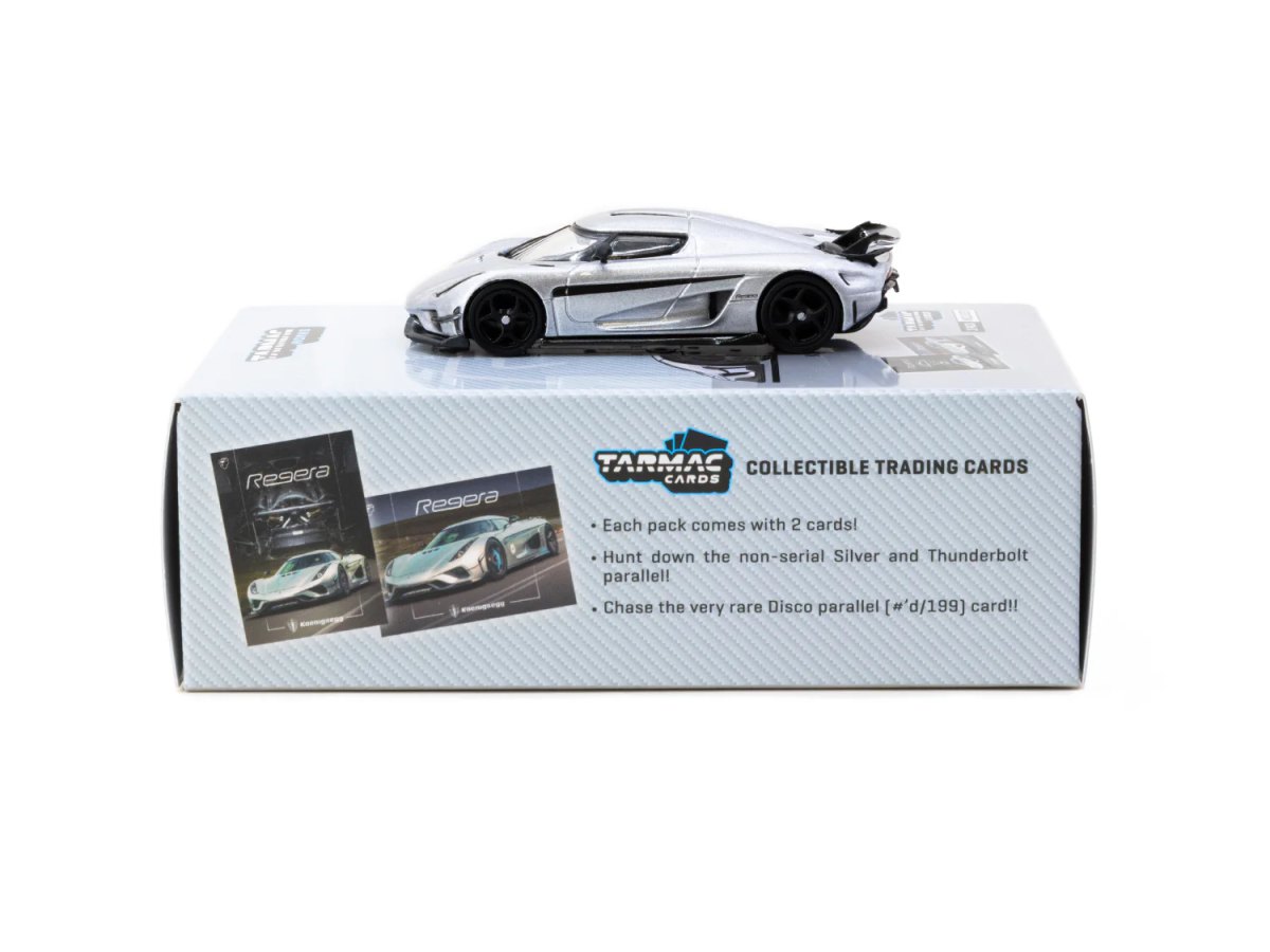 2026 Koenigsegg Regera Silver Metallic / Blue Accents with Tarmac Cards Combo Set: No package: Image 4