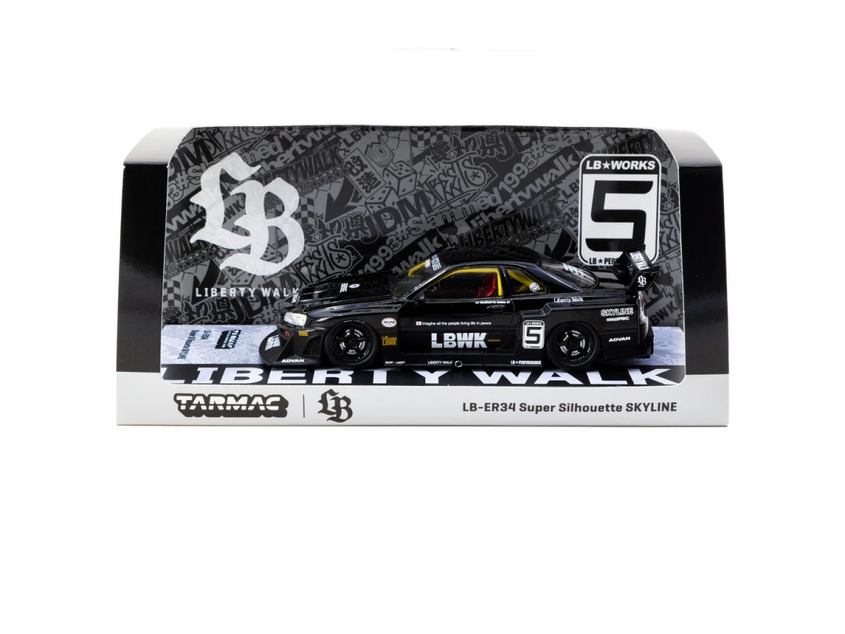 2026 Liberty Walk LB-ER34 Super Silhouette SKYLINE Black: No package: Image 4